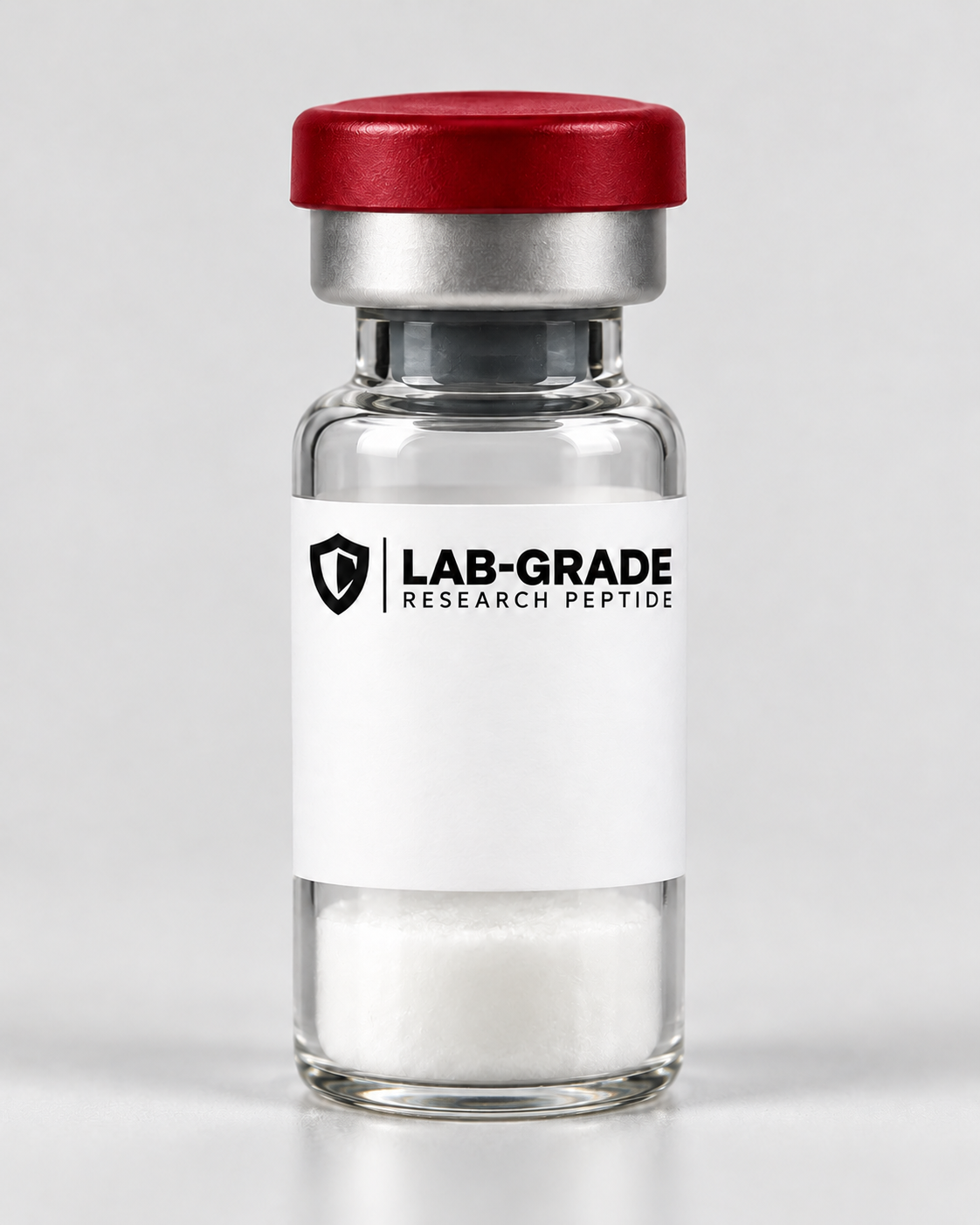Illustrative PT-141 mockup, red flip-off cap and white label